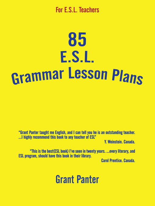 Title details for 85 Esl Grammar Lesson Plans by Grant Panter - Wait list